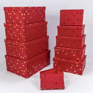 Коробки Прямоугольные Набор 1/10 34*26*15,3 "Новый год"-0126 1/4 Арт: 730604/0126