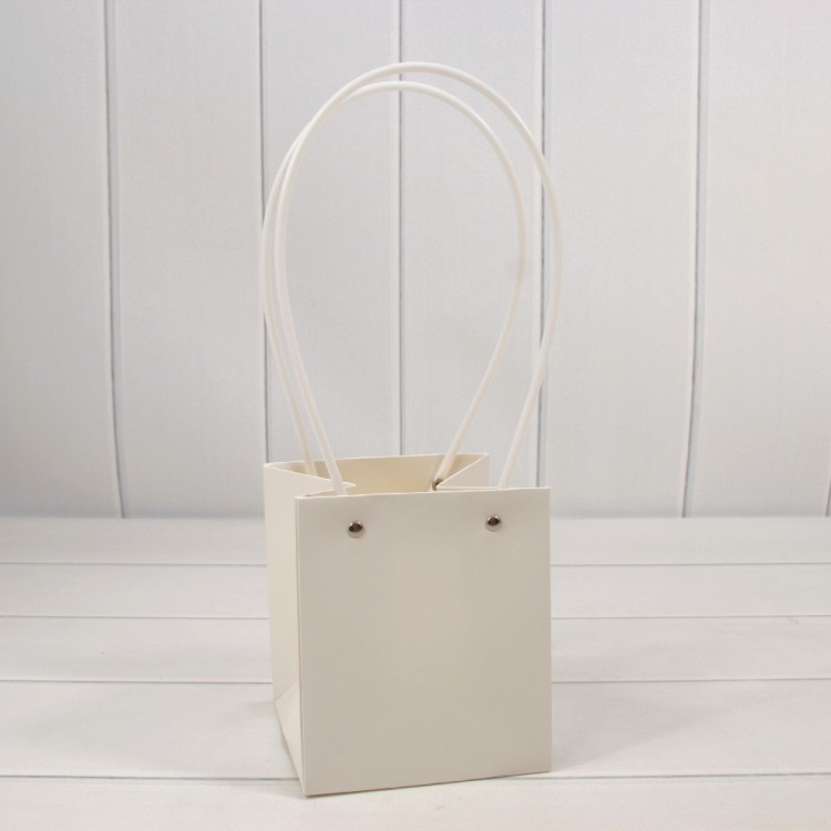 Пакет подарочный "Ваза для цветов" 15*13*13 Белый 1/10 1/120 Арт: 000170P/7