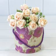 Коробка &quot;Ваза для цветов&quot; 15*13 с ручкой &quot;Цветы 5&quot; 1/10 1/120 Арт: 720745/16 - Коробка "Ваза для цветов" 15*13 с ручкой "Цветы 5" 1/10 1/120 Арт: 720745/16