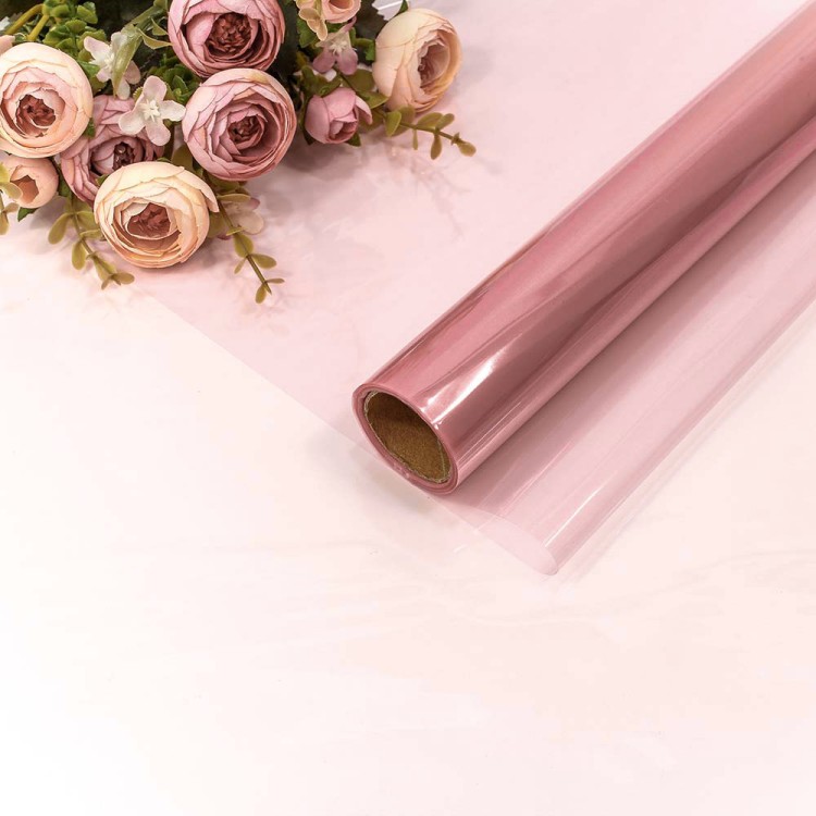 Плёнка 0,57*10м 240г прозрачная 40мкм Бледно-лиловый 1/30 Арт: 1663/10