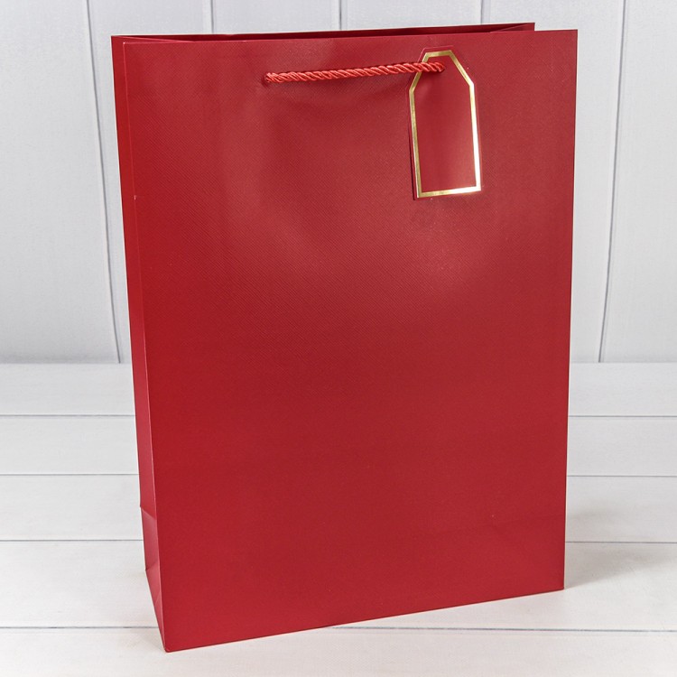 Пакет подарочный "Фактура-890" Красный 31*42*12 210г 1/20 1/80 Арт: 000890A/8