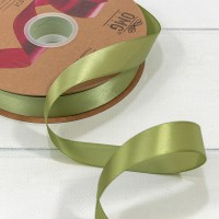 Лента Атласная Полиэстер класс А 2,5см*100ярд Бледно-оливковый 1/8 1/32 Арт: 556-25/567