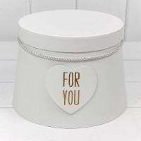 Коробки Конус усечённый Набор 1/3 20*17*23 "For you" Белый 1/18 Арт: 720190/5