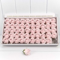 Декоративный цветок-мыло "Роза" класс А Светло-розовый 5,5*4 50шт. 1/20 Арт: 420055/1