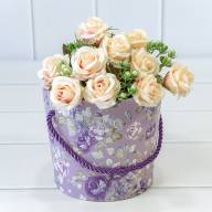Коробка &quot;Ваза для цветов&quot; 15*13 с ручкой &quot;Цветы 2&quot; 1/10 1/120 Арт: 720745/9 - Коробка "Ваза для цветов" 15*13 с ручкой "Цветы 2" 1/10 1/120 Арт: 720745/9