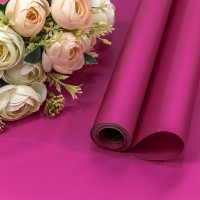 Плёнка 0,58*10м 255г "Корейская" 65мкм Глубокий розовый 1/30 Арт: 1638/C