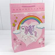 Пакет подарочный с 3D аппликацией "Единороги" (микс) 30*41,5*12 210г 1/20 1/80 Арт: 000333A - Пакет подарочный с 3D аппликацией "Единороги" (микс) 30*41,5*12 210г 1/20 1/80 Арт: 000333A