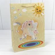 Пакет подарочный с 3D аппликацией "Единороги" (микс) 30*41,5*12 210г 1/20 1/80 Арт: 000333A - Пакет подарочный с 3D аппликацией "Единороги" (микс) 30*41,5*12 210г 1/20 1/80 Арт: 000333A