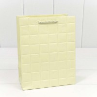 Пакет подарочный "Квадраты" Бежевый 18*23*10 210г 1/20 1/360 Арт: 000195E/2