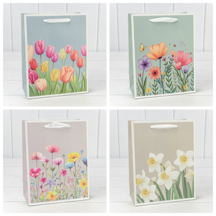 Пакет подарочный "Цветы" (микс 226) 18*23*10 210г 1/20 1/360 Арт: 000226E