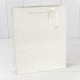 Пакет подарочный с тиснением (550) 26*32*12 210г Белый 1/20 1/240 Арт: 000550C/1