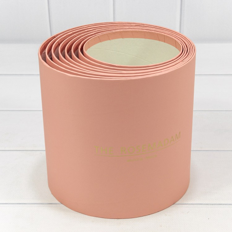 Коробки Цилиндр Набор 1/8 19,5*19 без крышки "The Rosemadam" Пудровый 1/6 Арт: 720835/9