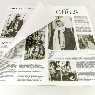 Плёнка в листах 56,5*56,5 (20 шт.) матовая "Газета GIRLS" 65мкм Белый 1/60 Арт: 1616/2