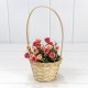 Корзина плетёная Круглая 13*9,5/28 с ручкой