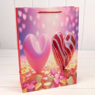 Пакет подарочный с красным тиснением "Сердца" (микс) 30*41,5*12 210г 1/20 1/80 Арт: 000112A - Пакет подарочный с красным тиснением "Сердца" (микс) 30*41,5*12 210г 1/20 1/80 Арт: 000112A