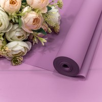 Плёнка 0,59*34м 900г матовая однотонная 55мкм Сиреневый-6078 1/6 1/12 Арт: 90057/6078