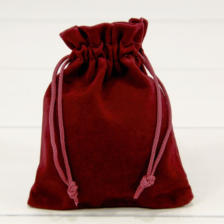 Мешочки бархатные 10*12 класс Б Бордовый 1/50 1/2000 Арт: 000811I/102