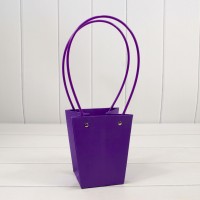 Пакет подарочный "Ваза для цветов" 15,5*13*9,5 Фиолетовый 1/10 1/150 Арт: 000170G/2587